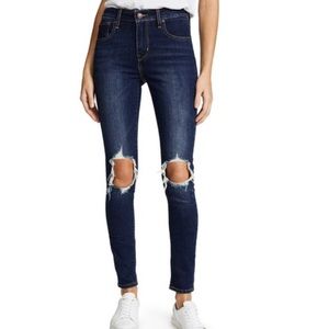 Levis 721 high rise destroyed jeans